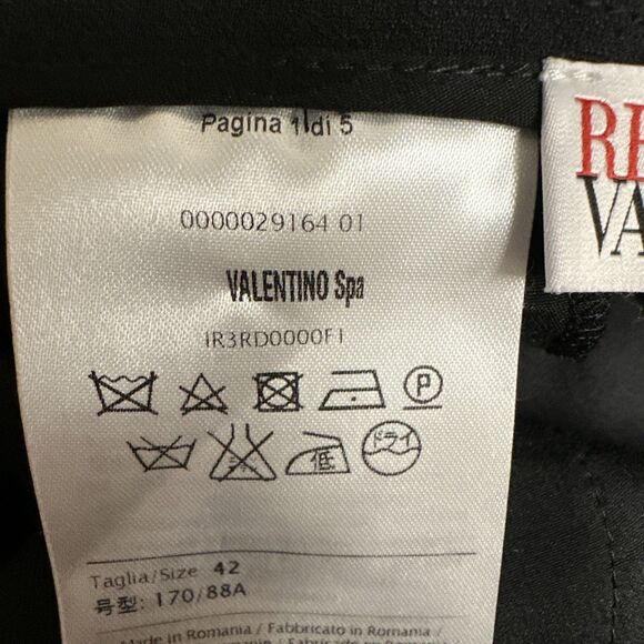 Valentino Spa Red Valentino Capri Pants Wide Leg  Sz 42 /6 US Black Quiet Luxury - Picture 7 of 16